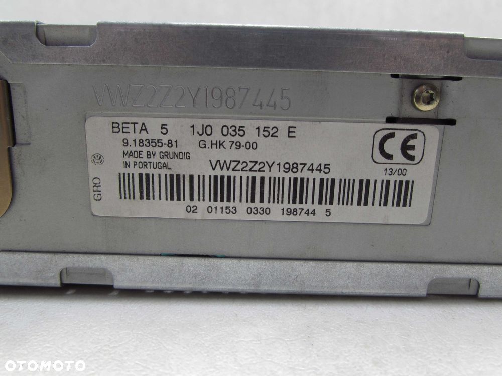 VW PASSAT B5 T5 T4 GOLF IV LUPO RADIO RADIOODTWARZACZ GAMMA 1J0035152E - 6