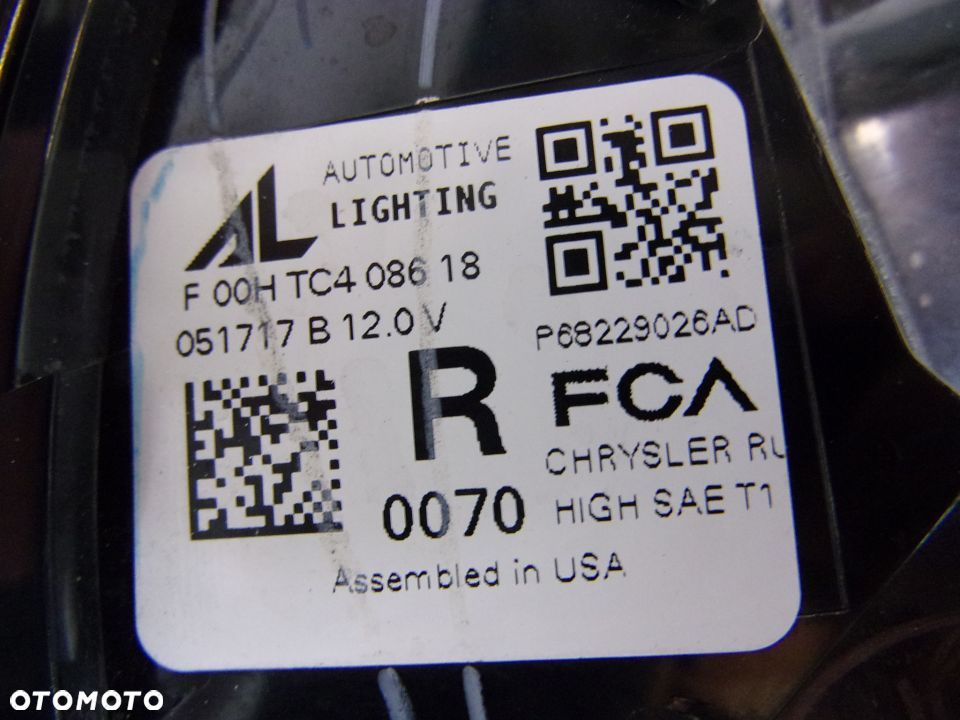 CHRYSLER PACIFICA 16- LAMPA PRAWA TYŁ P68229026AD - 5