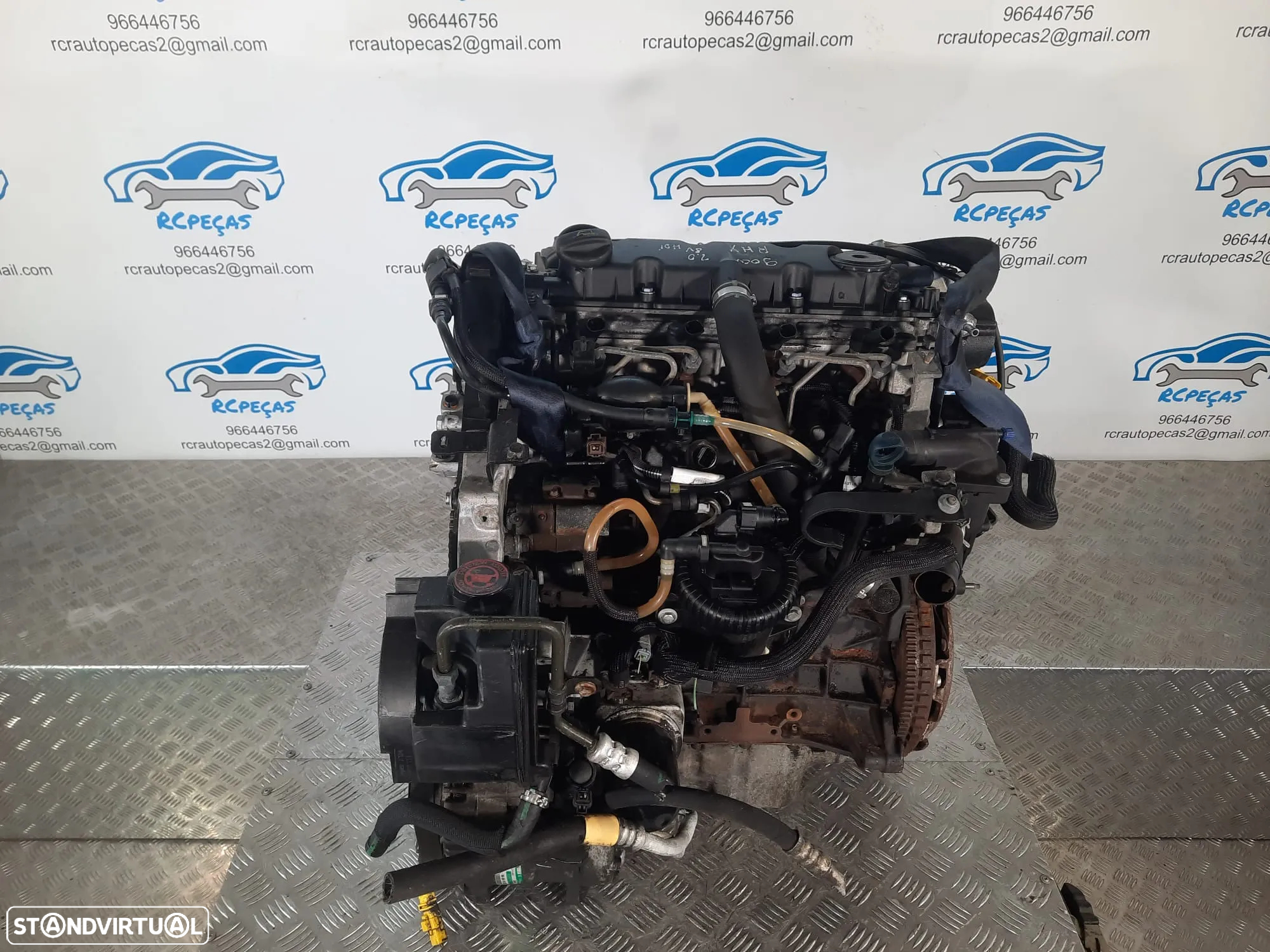 .Motor Completo RHY 2.0 Hdi 8v 90cv PSA Citroen Peugeot Injeção Siemens - 2