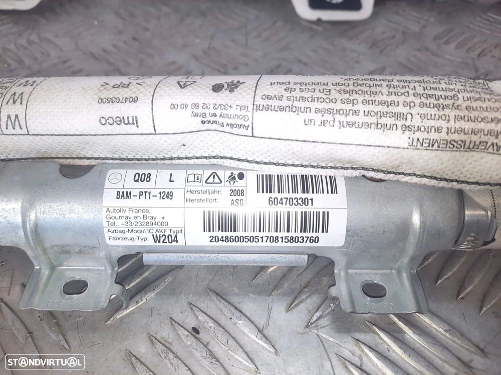 CORTINA CORTINAS AIRBAG AIRBAGS ESQUERDA DIREITA MERCEDES CLASS C W204 - 3