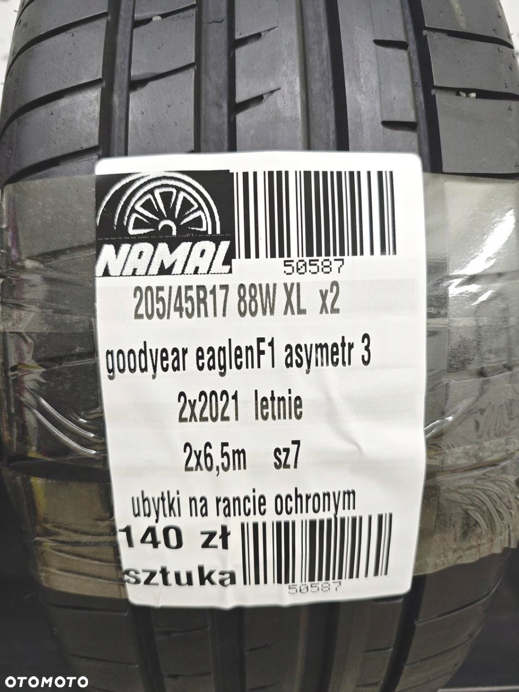 205/45R17 goodyear 2021 opony letnie 6,5mm 50587 - 9