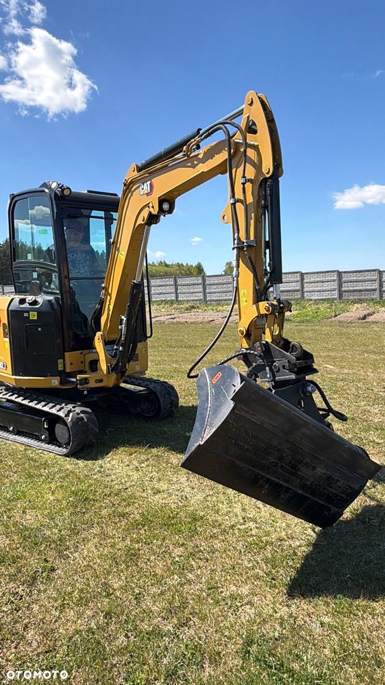 Caterpillar Minikoparka Cat 302.7 3xłyżki Skarpowa hydrL\P dodatkowe linie hydrauliczne szybkozłącze Gąsienice jak Nowe WIDŁY WIERTNICA za dopłatą - 10