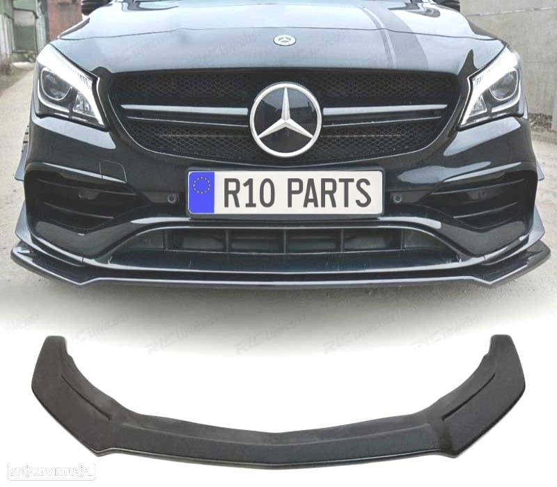 SPOILER LIP FRONTAL MERCEDES CLA W117 45 AMG 16-18 PRETO - 1