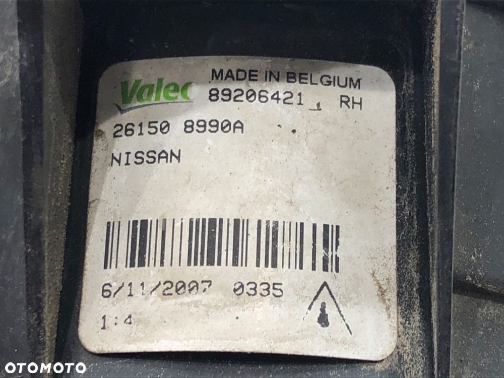 HALOGEN PRAWY PRZÓD  NISSAN QASHQAI / QASHQAI +2 I (J10, NJ10, JJ10E) 2006 - 2014 2.0 dCi 110 kW - 4