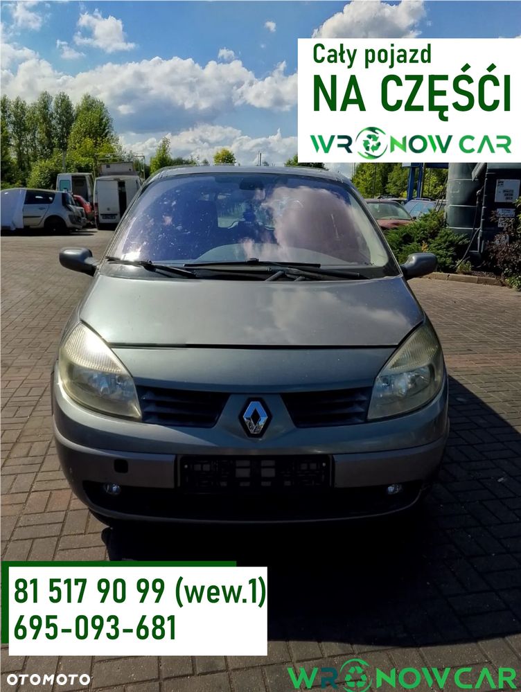 Renault Megane Scenic II (03-06r.) 1.5D 106KM. Silnik K9K 728 Skrzynia JR5 110 lakier NV603 (603).Cały na części. GWARANCJA !!! Przód Tył Zestaw Komplet Drzwi Klapa Zderzak Błotnik Maska Grill Atrapa Szyba Pas Lampa Lusterko Boczki Fotel Kanapa Kokpit Deska Rozdzielcza Przełącznik Włącznik Sterownik Przewody Wiązka Instalacja Moduł Komputer Czujnik Listwa Pompa Alternator Wtryski Głowica Rozrusznik Kompresor Sprzęgło Dwumas Silnik Skrzynia ABS Klimatyzacji Paliwa Wspomagania Kolektor Turbina Przepustnica Zawór Chłodnica Koło Hak Belka Sanki Zawieszenie Mcpherson Półoś Amortyzator Wydech Tłumik Zacisk Most - 1