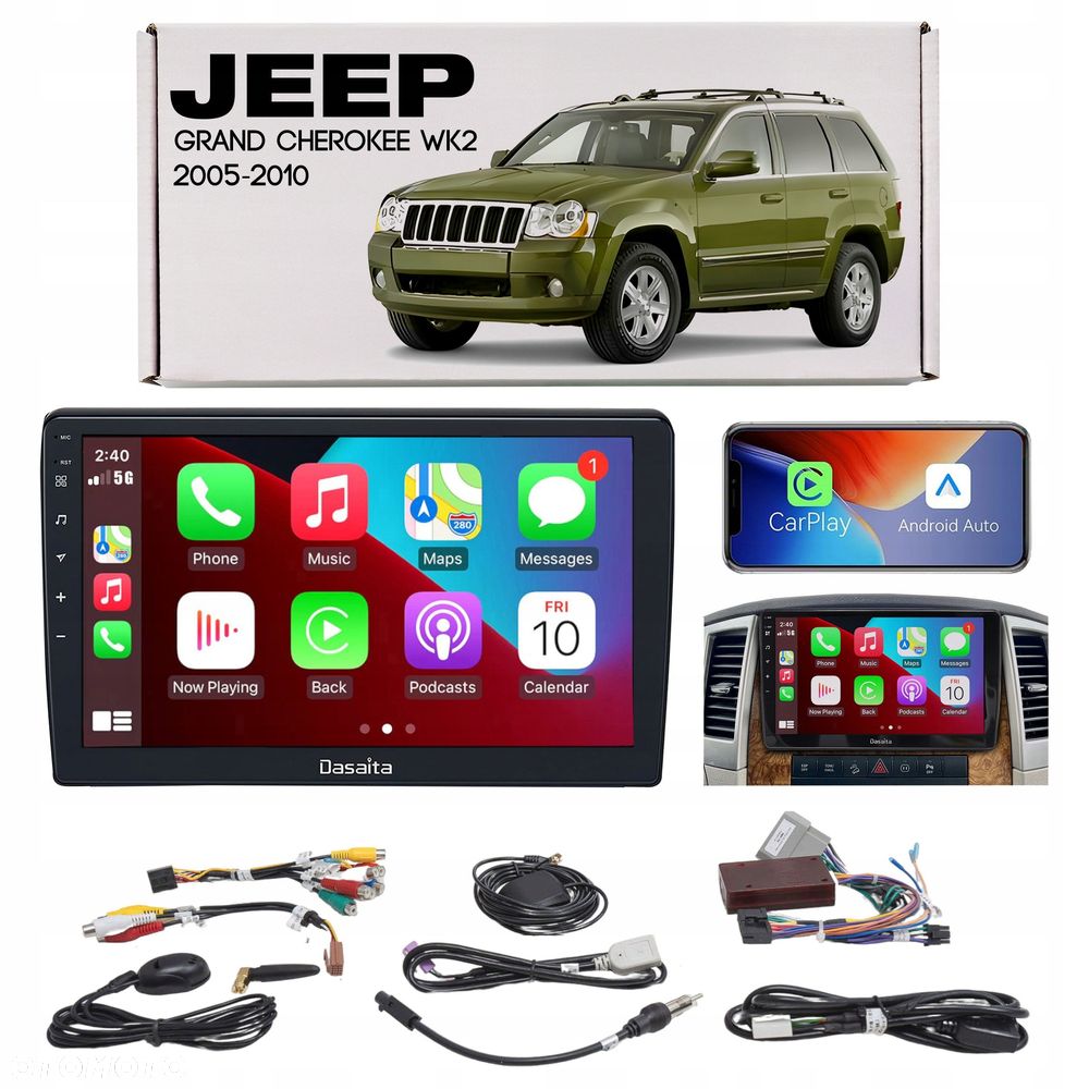 jeep grand cherokee iii wk 05-10 nawigacja 10,2 android 13 6gb / 64gb - 1