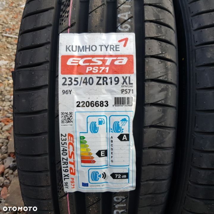 4x 235/40R19 Kumho Ecsta PS71 Nowy komplet opon letnich Poznań - 2