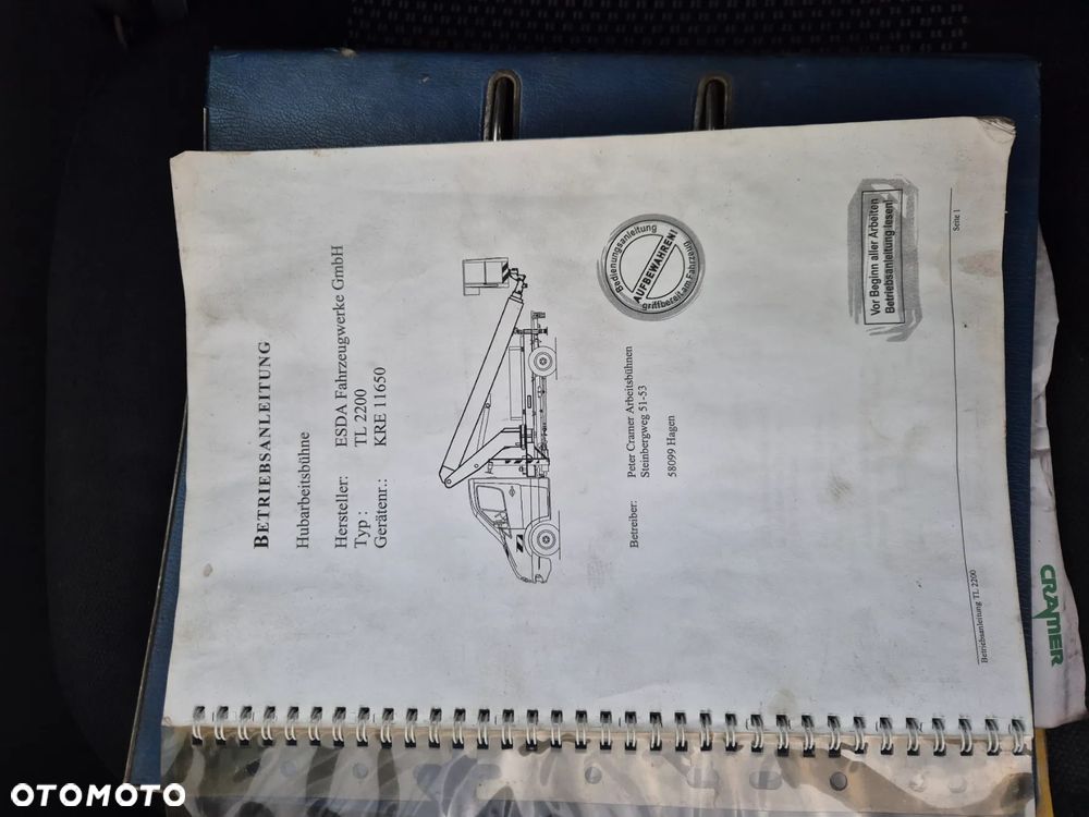 Mercedes-Benz Sprinter 311 CDI Podnośnik koszowy ESDA TL2200 22m Zwyżka z Niemiec - 16