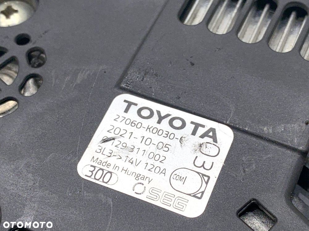 ALTERNATOR  TOYOTA YARIS CROSS (MXP_) 2020 - 2022 1.5 (MXPB10) 92 kW [125 KM] benzyna 2020 - 2022 - 4