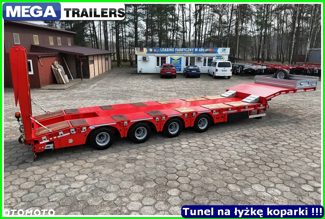 Mega Nisko podłoga 4 osie,  dł. 9,50 m, TUNEL na RAMIĘ KOPARKI !!! - 33