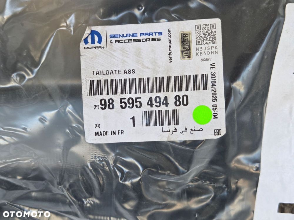 Opel Combo E CITROEN BERLINGO KLAPA BAGAŻNIKA TYŁ 9859549480 NOWA ORYGINAŁ - 12