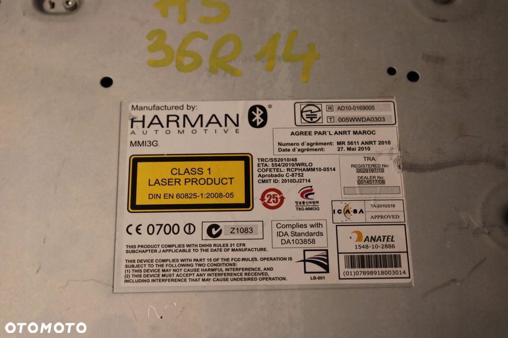 AUDI A5 8T LIFT 11R- RADIO RADIOODTWARZACZ DVD NAVI MMI3G 8R2035666B - 3