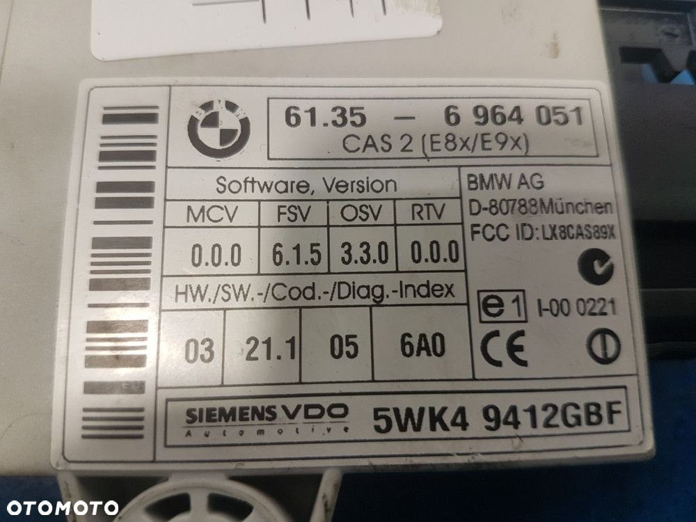 BMW 1 E87 MODUŁ KOMFORTU 6964051 - 2