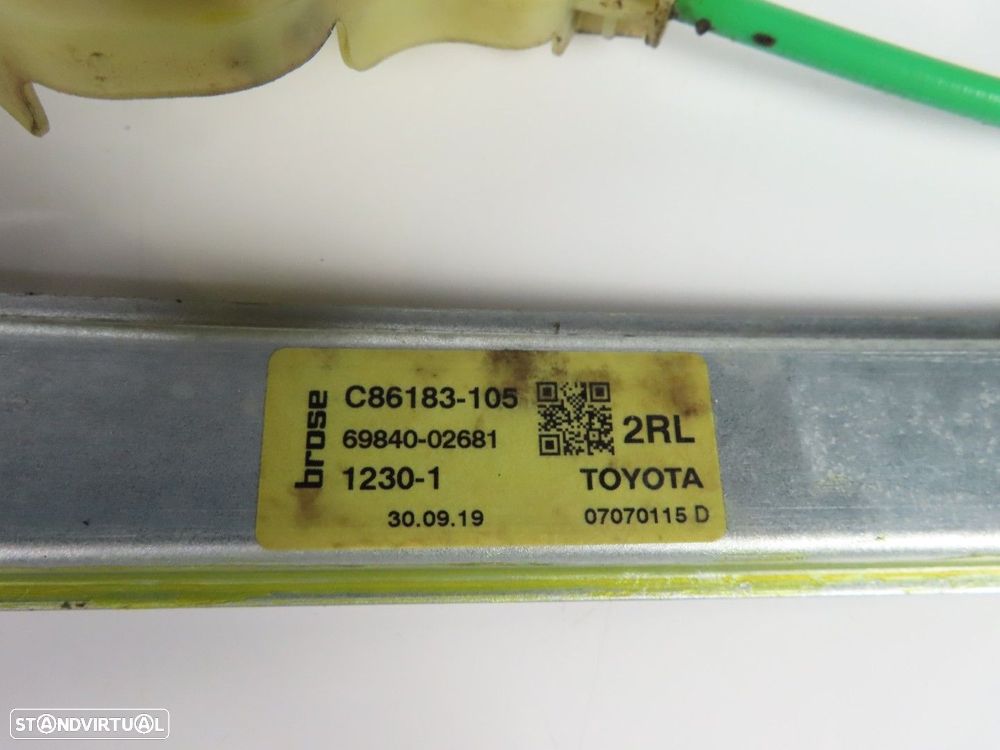 Elevador da Porta com Motor Esquerdo/Trás Usado / Original TOYOTA COROLLA Hatchb... - 3