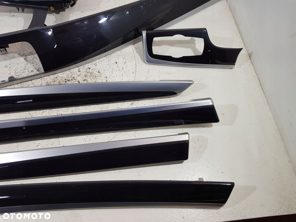 dekory listwy deski rozdzielczej bmw f10 f11 lift eur komplet black schwarz - 6