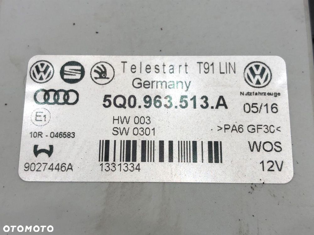 MODUŁ WEBASTO  SKODA SUPERB III Kombi (3V5) 2015 - 2022 2.0 TSI 4x4 206 kW [280 KM] benzyna 2015 - - 4