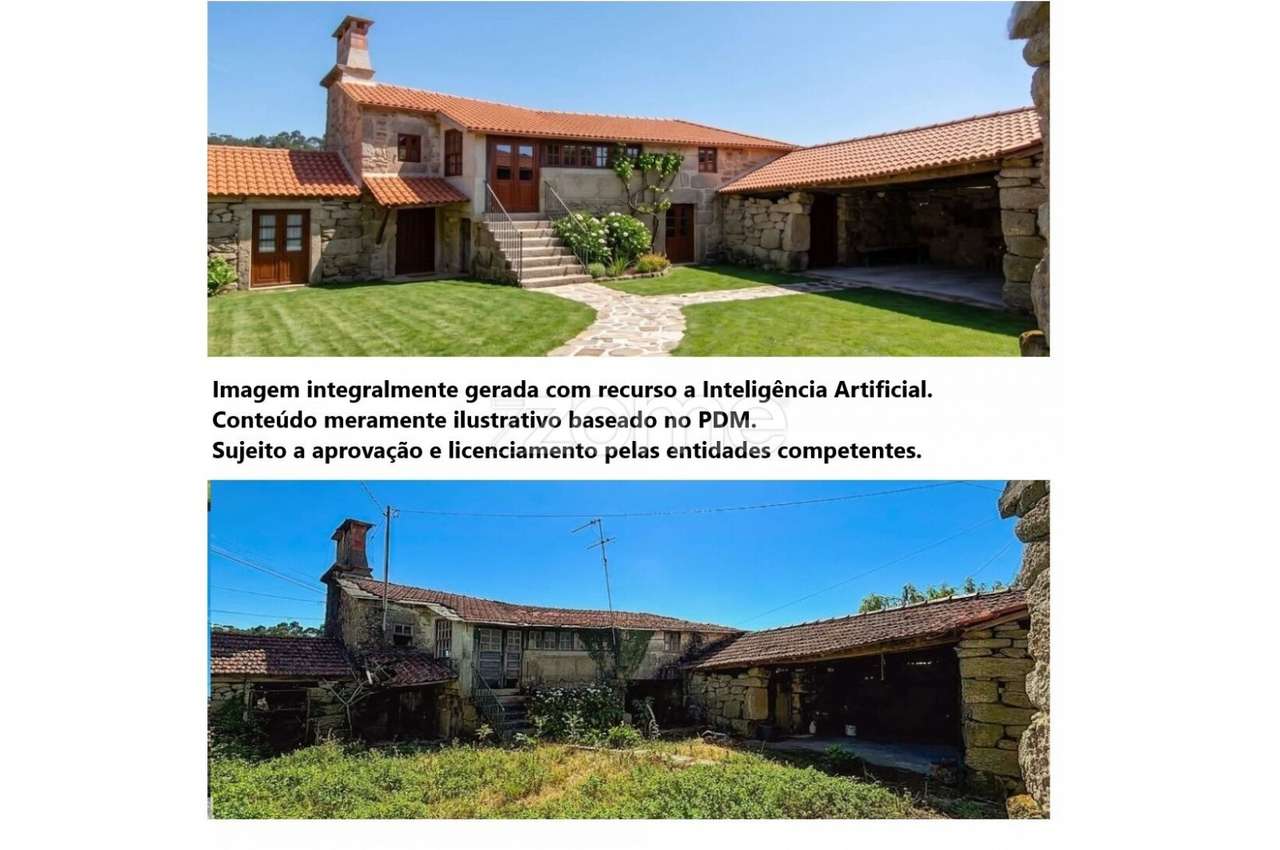 Quinta, construções em pedra, linha de água, Canelas Penafiel Porto - Grande imagem: 3/60
