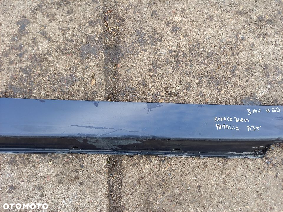Listwa progowa prawa Bmw e60  06' kod Monaco Blau Metalic a35 - 3