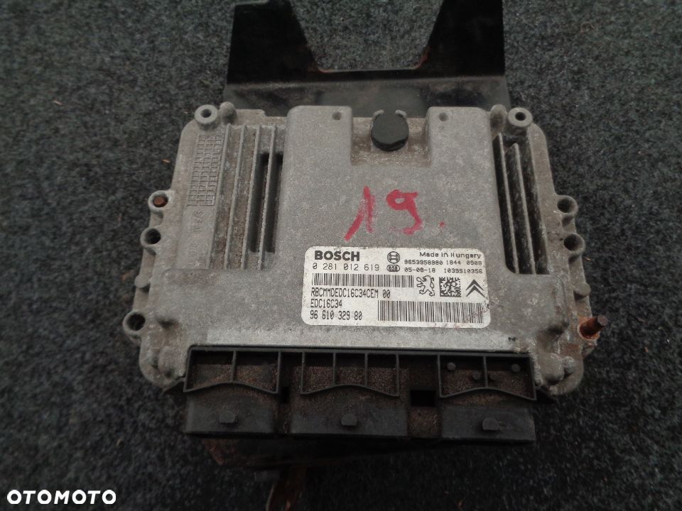 PEUGEOT PARTNER BERLINGO 1.6 HDI KOMPUTER STEROWNIK SILNIKA 0281012619 / 9661032980