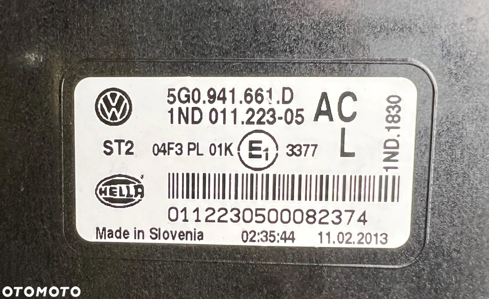 HALOGEN LEWY HELLA VW GOLF VII 5G0941661D ORYGINAŁ - 8