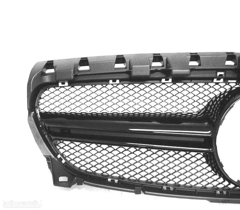 GRELHA FRONTAL MERCEDES CLA W117 13-16 LOOK AMG PRETO BRILHO - 4