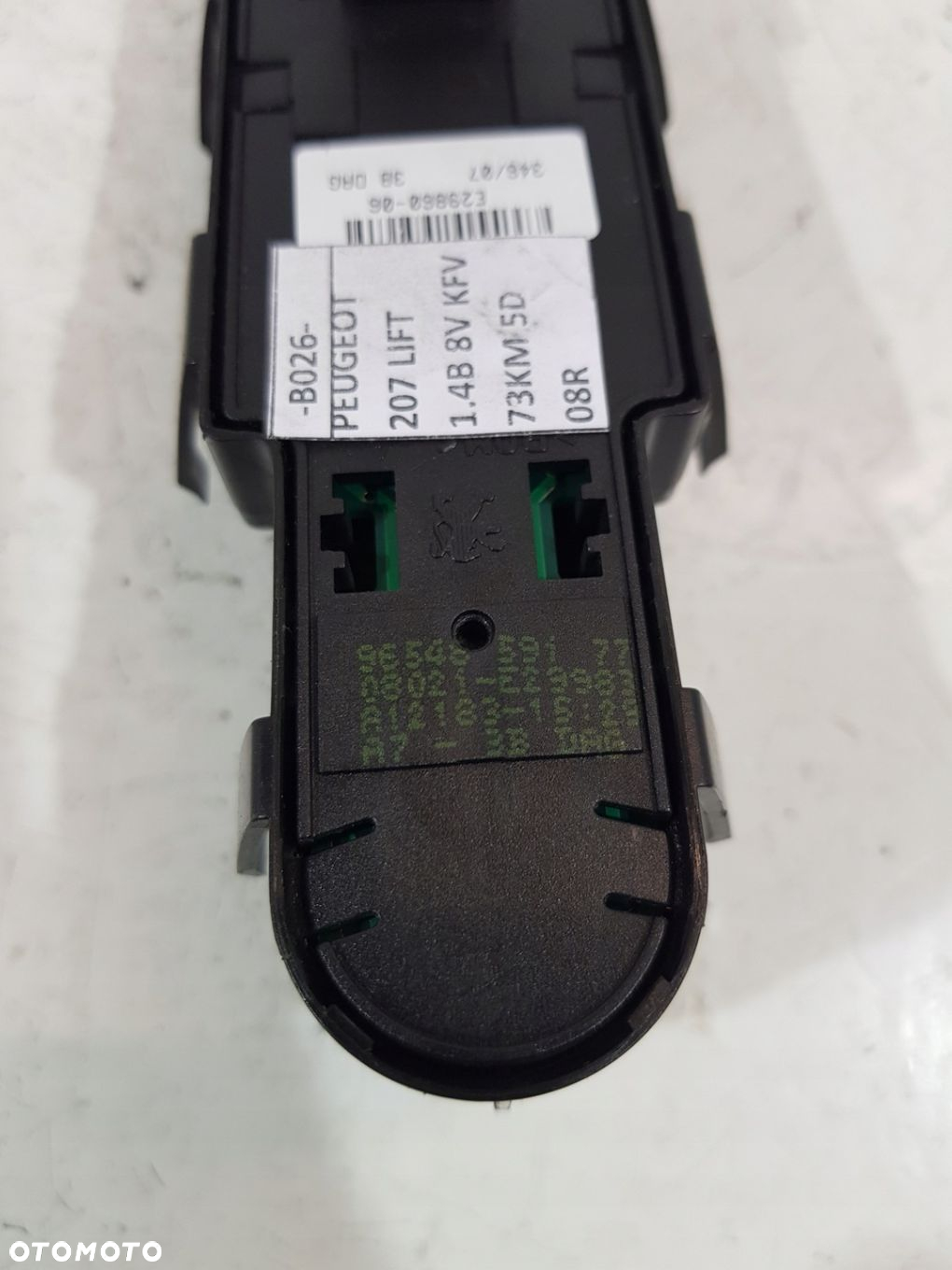 PANEL PRZEŁĄCZNIK SZYB 9654659177 PEUGEOT 207 LIFT HB 5D EU - 7