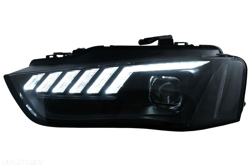 Faruri LED DRL compatibil cu Audi A4 B8.5 Facelift (2012-2015) Negru S - 2