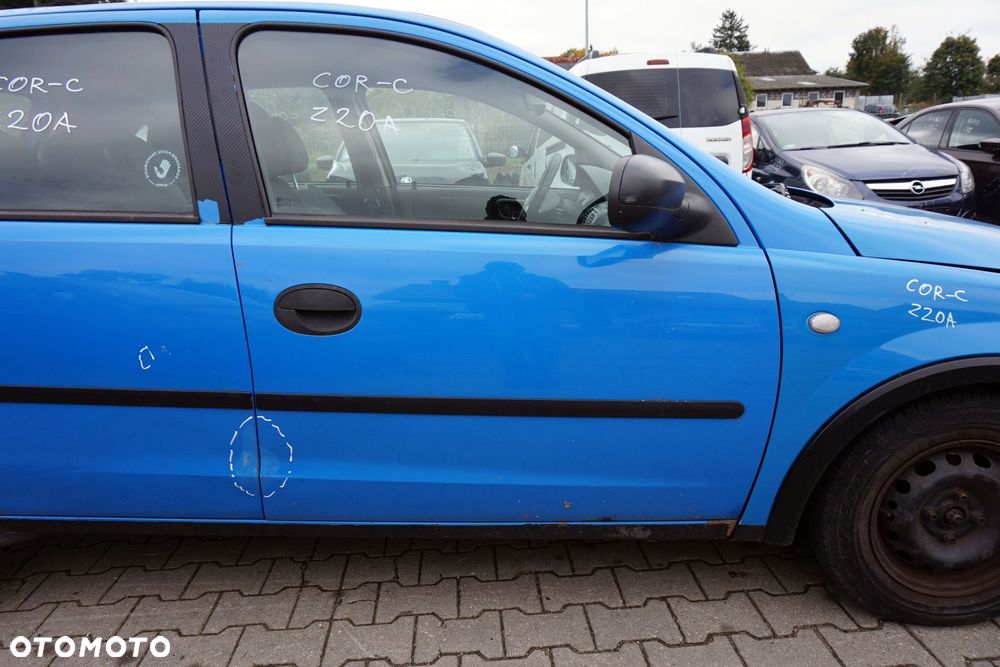 DRZWI PRZEDNIE PRAWE CORSA C III 5D HB Z20A  NIEBIESKI OPEL 1999-2003 - 3