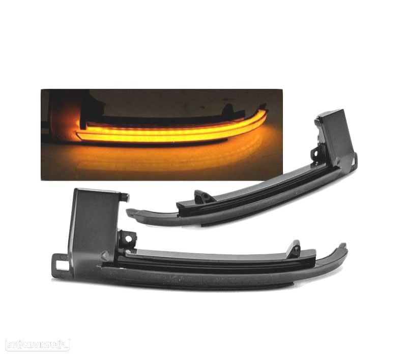 PISCAS LATERAIS LED DINAMICOS ESPELHOS AUDI A3 A4 A5 A6 Q3 - 1