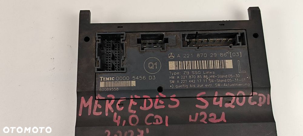 MODUŁ MERCEDES S 420 A2218702986 - 3