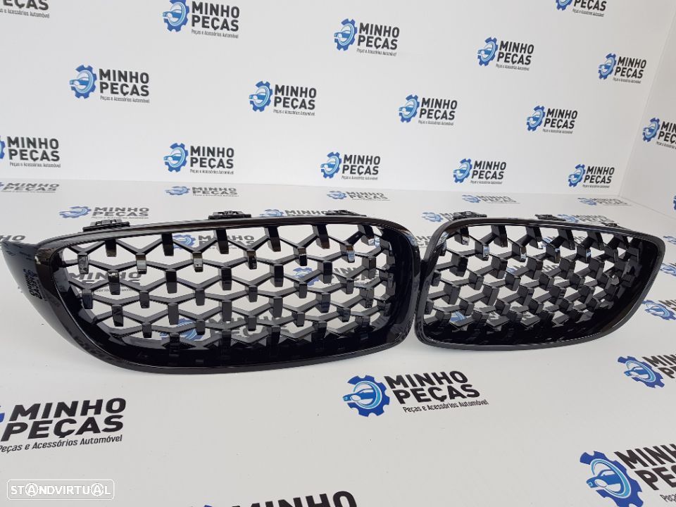 Grelhas Frontais BMW Série 4 (F32/F33/F36) Diamond Black - 3