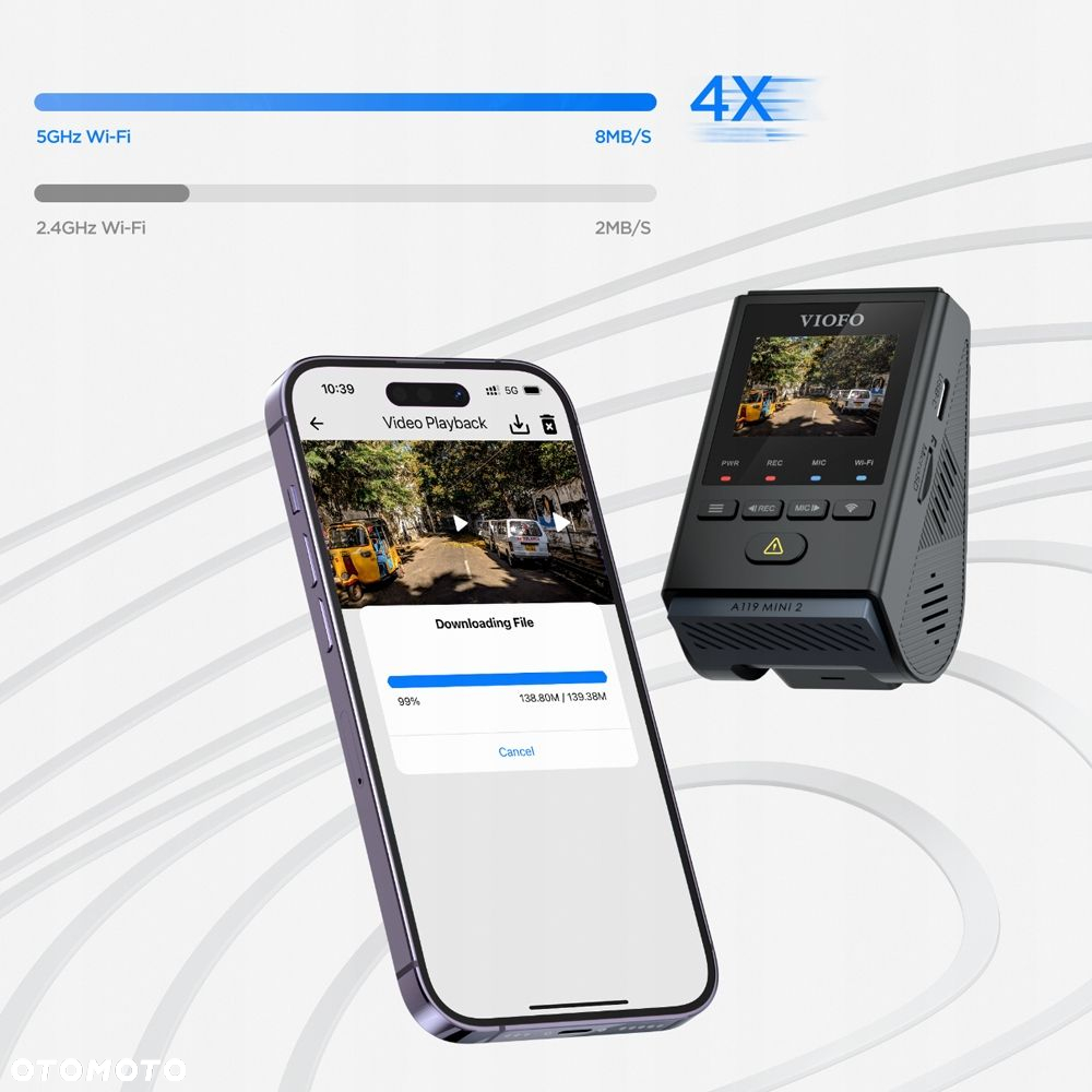KAMERA REJESTRATOR VIOFO A119 MINI 2 GPS WIFI QHD - 10
