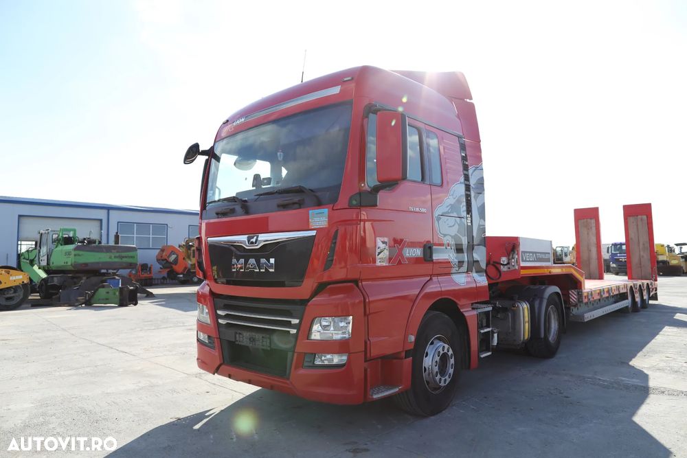 MAN TGX 18.500 4x2 LLS + Trailer Vega 3 axe lowbed - 9
