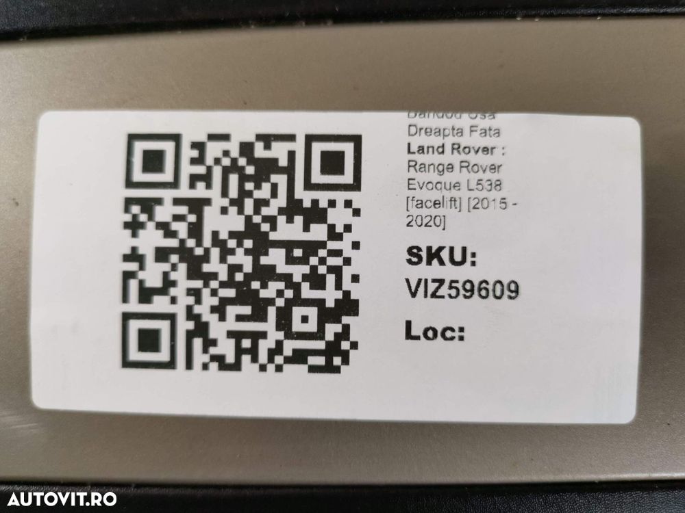 Bandou Usa Dreapta Fata Land Rover  Range Rover Evoque L538 [facelift] - 8