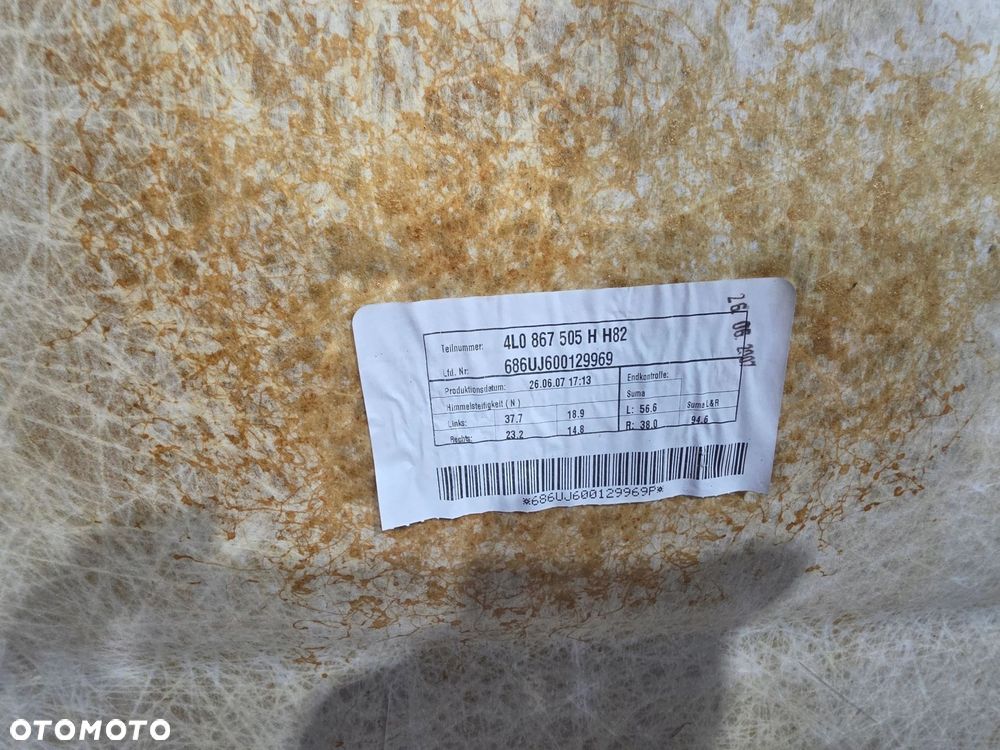 PODSUFITKA AUDI Q7 4L 4L0867505H H82 LICHTGRAU ORYGINAŁ ! - 13