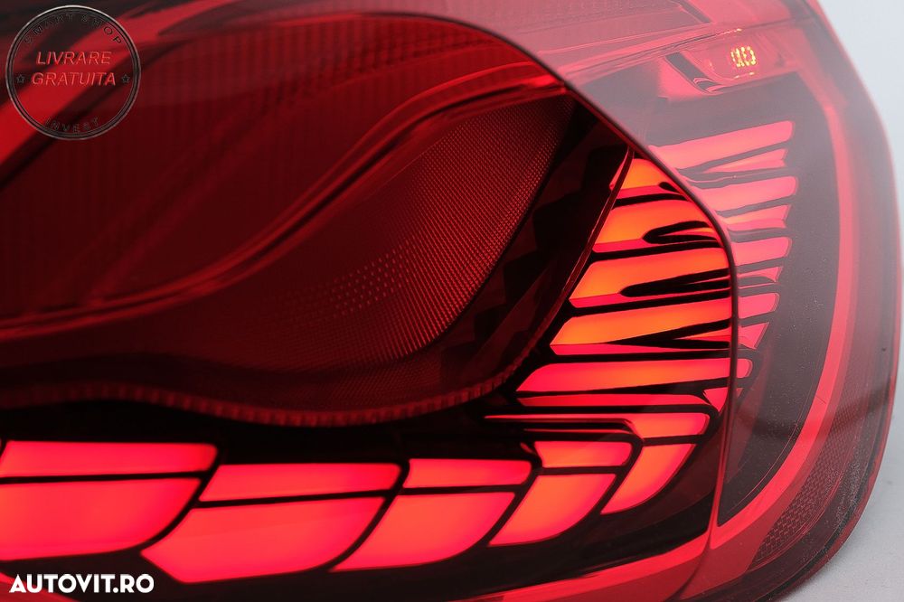 Stopuri OLED BMW Seria 4 F32 F33 F36 M4 F82 F83 (2013-03.2019) Rosu cu Semnal Dina- livrare gratuita - 5