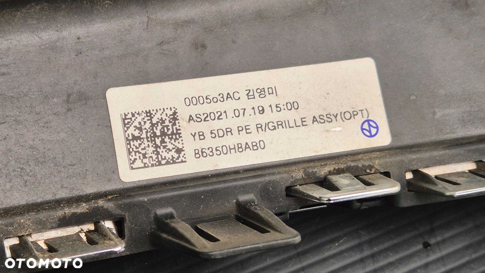 Atrapa chłodnicy GRILL Kia Rio IV LIFT 2020- OE 86351-H8AB0 ORYGINAŁ ! - 7