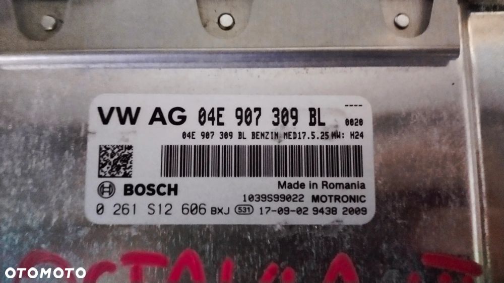 Skoda Octavia III 1.2 TSI Sterownik komputer silnika 04E907309BL - 2
