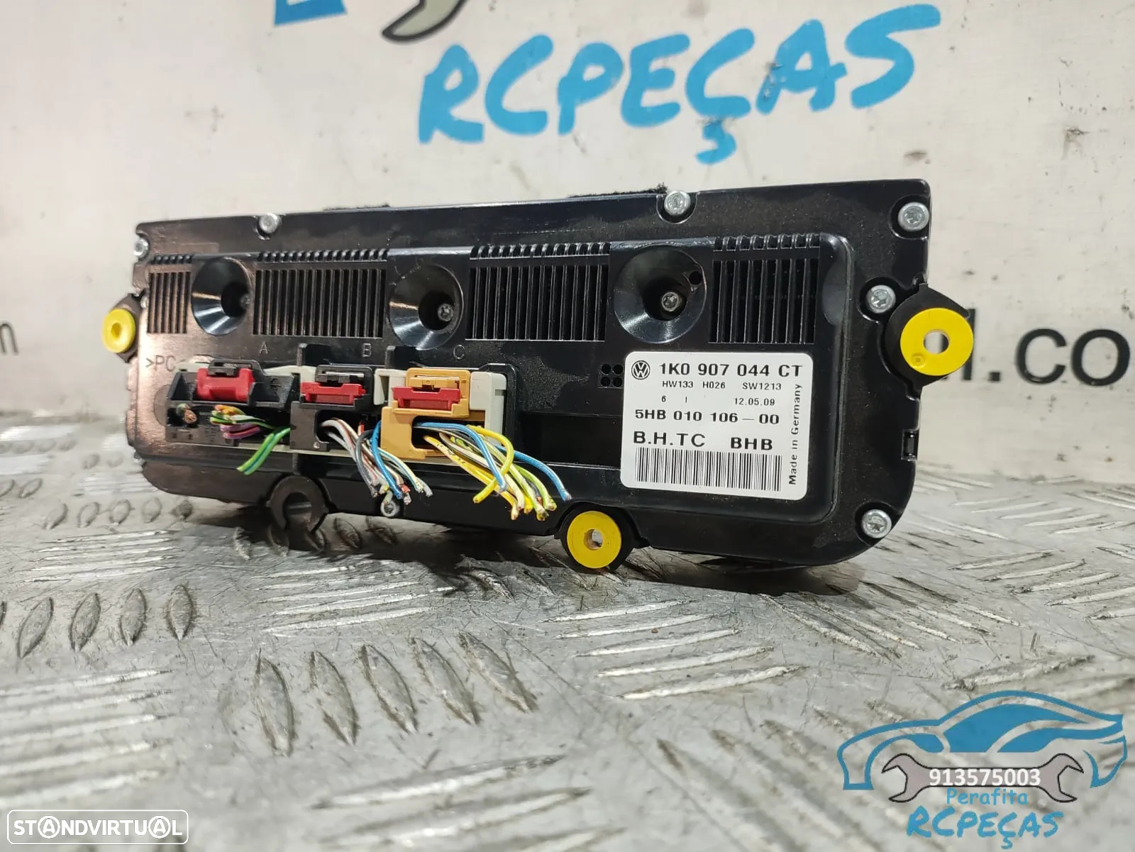 Climatronic VW Volkswagen Scirocco Mk3 - 1K0907044CT - Display Sofagem Comando Ar Condicionado AC - 2004 / 2009 - Touran Golf Tiguan Variant Jetta - 9