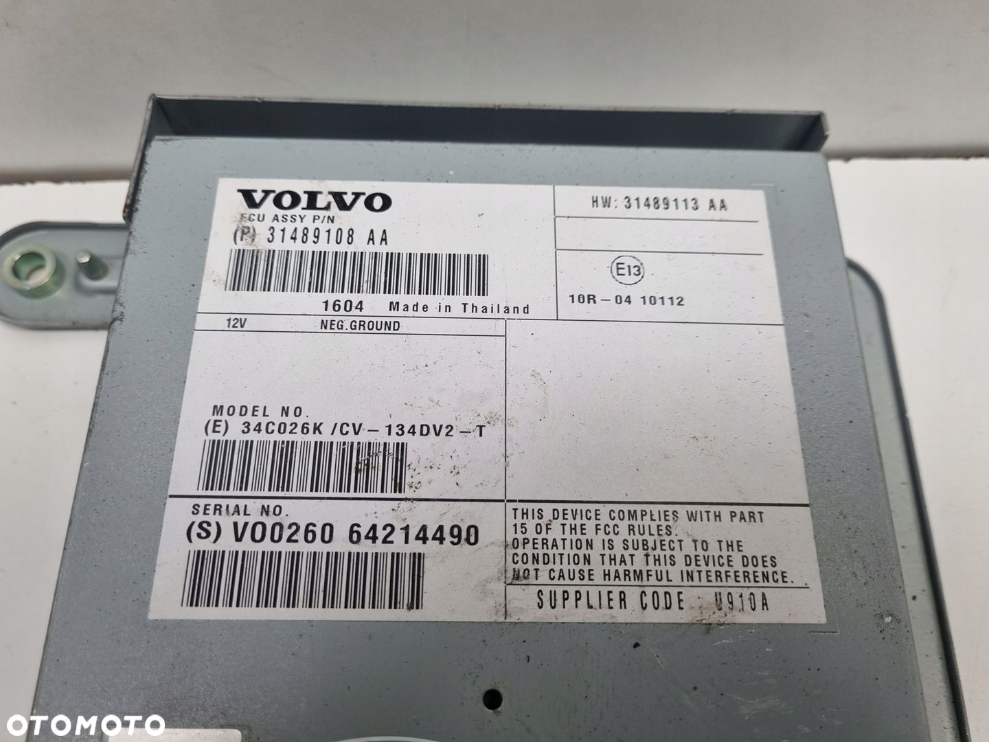 Volvo VOLVO V60 I S60 II V40 II WZMACNIACZ RADIA 31489108AA - 3