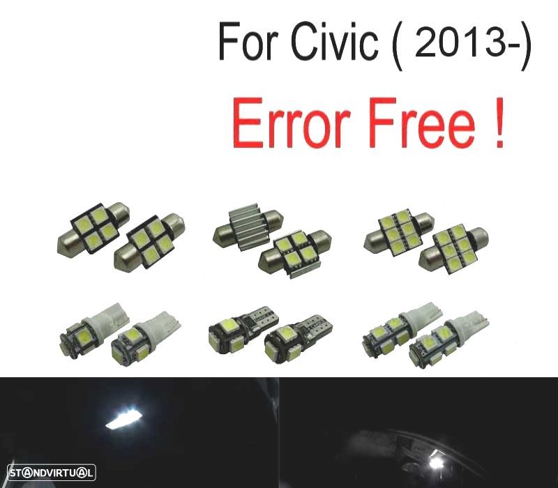 KIT COMPLETO 7 LAMPADAS LED INTERIOR PARA HONDA CIVIC 13- - 1