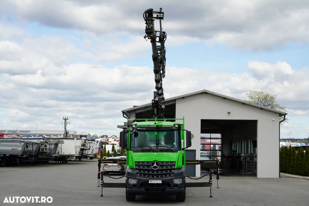 Mercedes-Benz AROCS 3240 / 8x4 / LIVRARE - 7 M / + HDS HIAB X-HIPRO 302 / MAX 9.200 KG / 21 M REACH / TRIDEM / PILOT / ROTATOR / FURCĂ / PUNTE RIDICATĂ / EURO 6 - 3