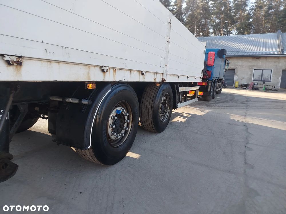Renders Przyczepa burtowa tandem 7 m budowlanka górny sprzęg - 6