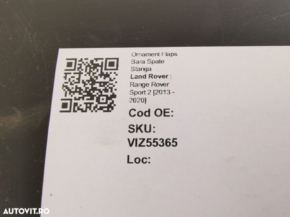 Ornament Flaps Bara Spate Stanga Land Rover  Range Rover Sport 2 2013 - 8