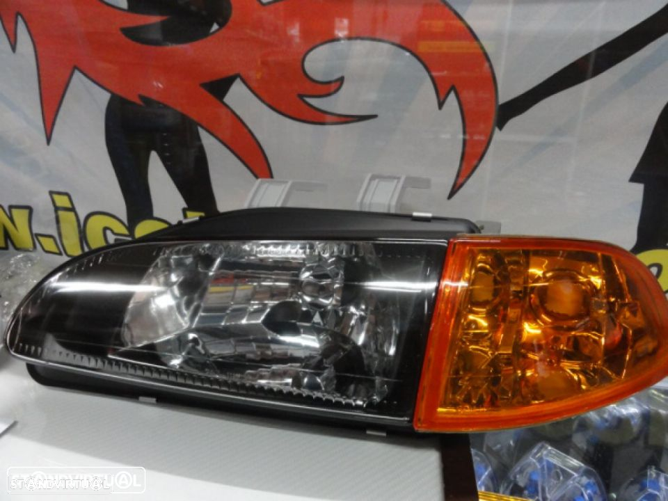 Farois frontais com luz branca 5000k Honda civic 92-95 JDM+piscas frontais eurolook 2, 3 portas  EG3 EG4 EG5 EG6 EJ1 EJ2 - 12
