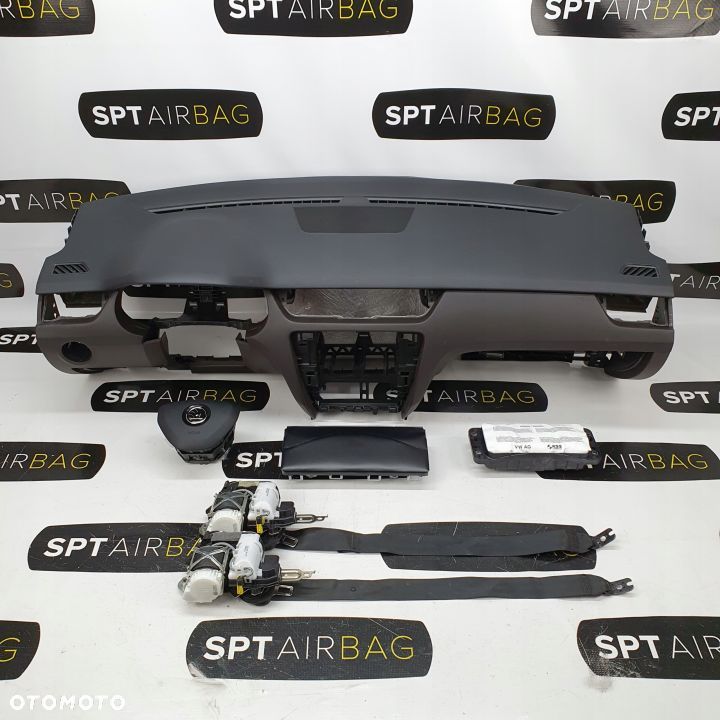 SKODA OCTAVIA III 3 5E0 LIFT BRĄZ DESKA ROZDZIELCZA KONSOLA KOKPIT PULPIT PODUSZKI AIRBAG AIR BAG PASY KIT SET - 1