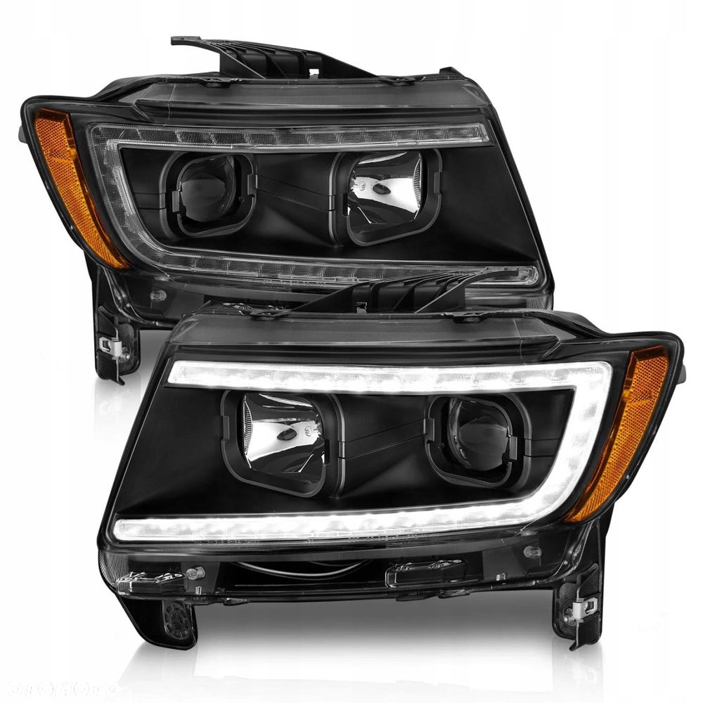 Reflektory Lampy kpl Diody Soczewka Clear Black Jeep Grand Cherokee WK2 10- - 1
