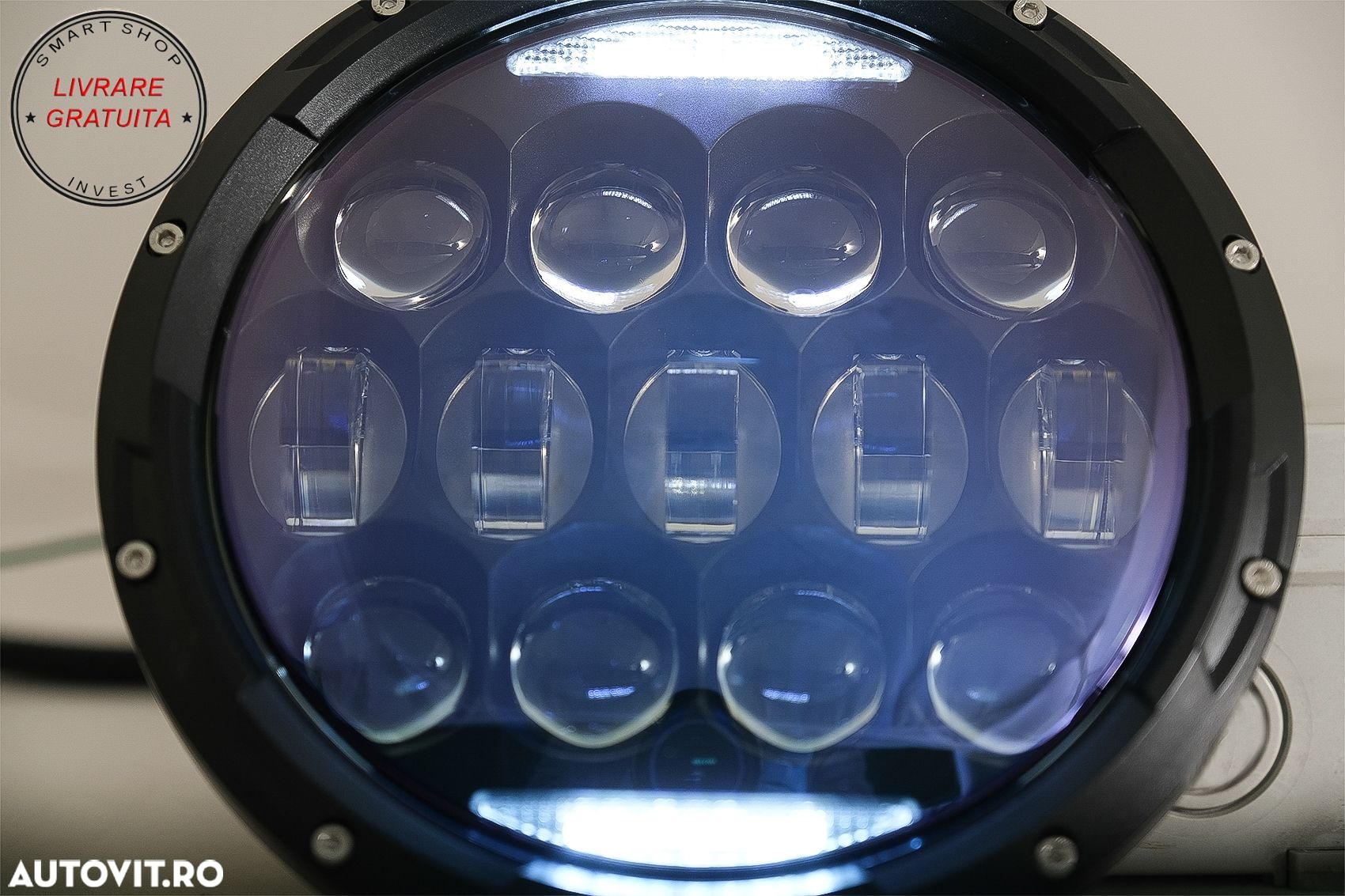 Faruri Full LED CREE Dublu Proiector Halo DRL Jeep Wrangler TJ & JK (1997-2018)- livrare gratuita - 3