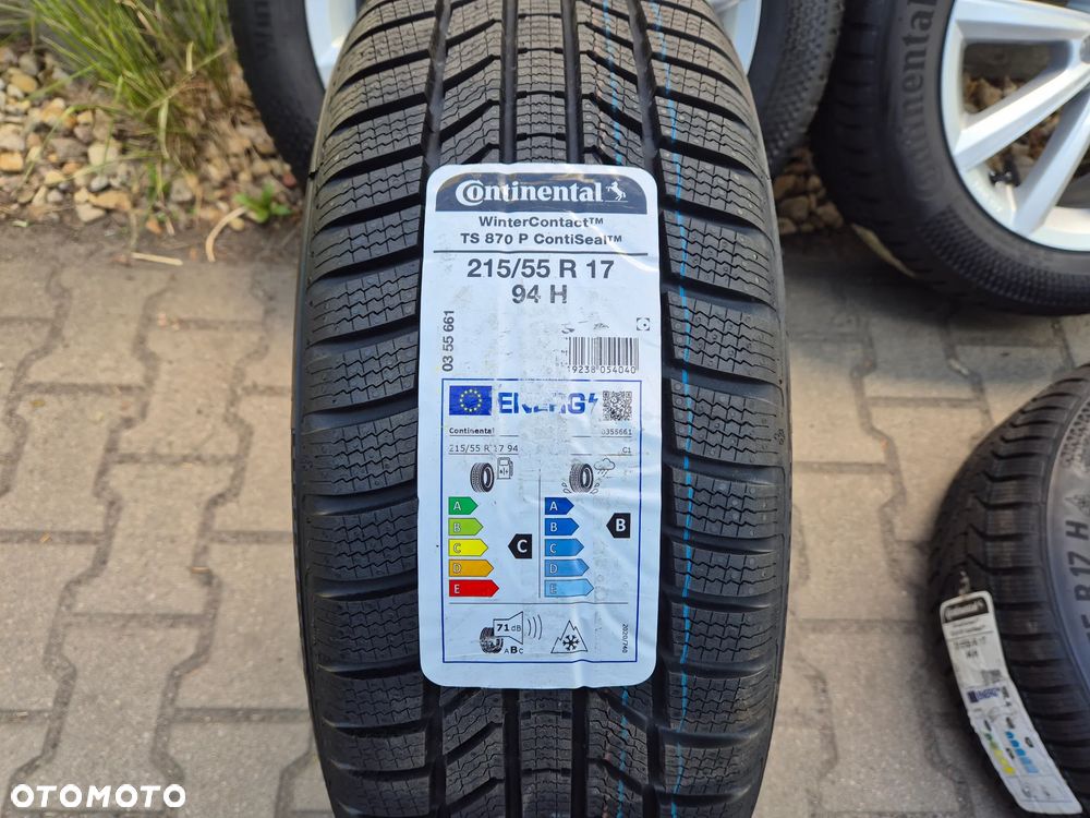 4x 7x17 ET38 5x112 Komplet kół oryginalnych zimowych VW 215/55r17 continental ts-870 seal inside - 6