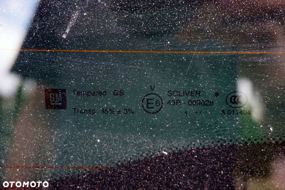 SZYBA KAROSERYJNA TYLNA PRAWA BOCZNA INSIGNIA A I KOMBI  OPEL 2008-2013 - 2
